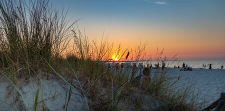 Sunset on the beachの写真素材
