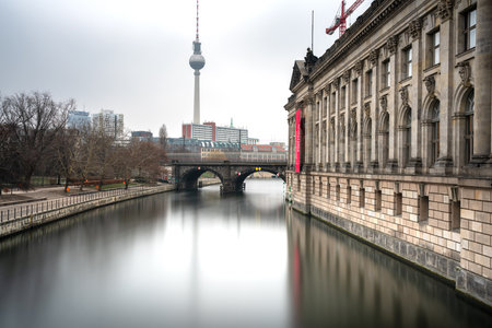 The Spree at the Bode Museum in Berlinのeditorial素材
