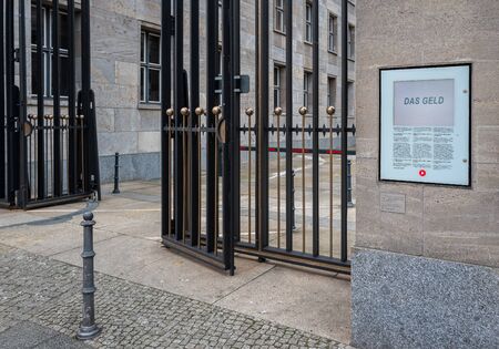 Entrance to the Federal Ministry of Finance in Berlin
