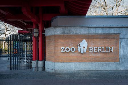 Side entrance to the Berlin Zooのeditorial素材