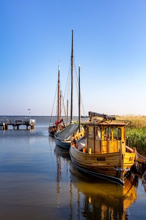 Nice old boat on the Zingster Boddenの写真素材