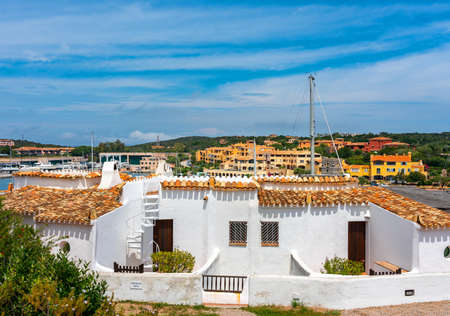 white row houses in Sardiniaの写真素材