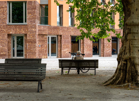 newly built house at the friedrichswerder church in berlin centerの写真素材