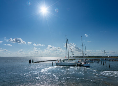 Sailing ship on the Baltic Sea near the island of Hiddenseeのeditorial素材
