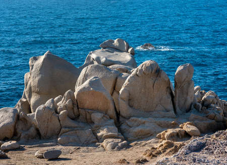 the rocks of capo testa on the island of sardinia