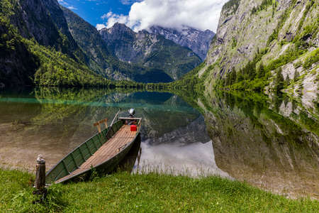 nature and landscape at the Obersee in Bavariaの写真素材