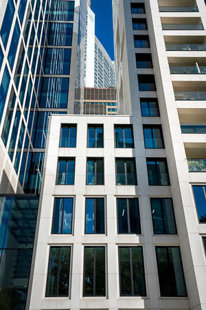 Architecture and skyscrapers in the financial district and the city center of the Main metropolis in...