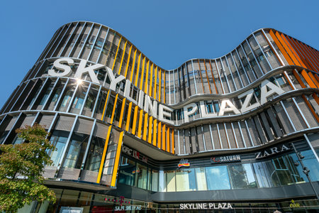 The shopping center Skyline Plaza in Frankfurt am Mainのeditorial素材