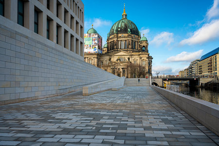 the City Palace and the Berlin Cathedralのeditorial素材