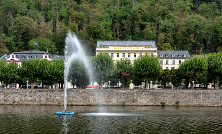 historical architecture in the spa town of Bad Ems in Rhineland Palatinateのeditorial素材