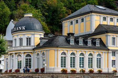 historical architecture in the spa town of Bad Ems in Rhineland Palatinateのeditorial素材