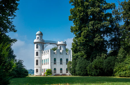 the castle on the Pfaueninsel in the Havelのeditorial素材