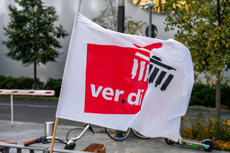 Strike by the Verdi trade unionists at the Berlin Charite