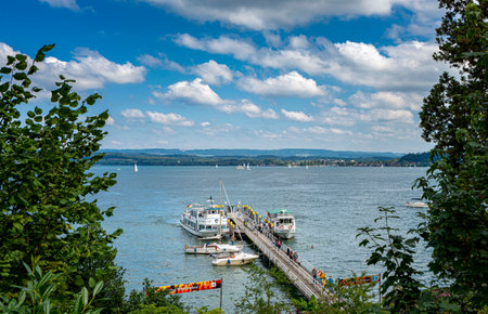 Boat trip on Lake Constanceの写真素材