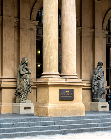 The building of the Frankfurt Stock Exchangeのeditorial素材