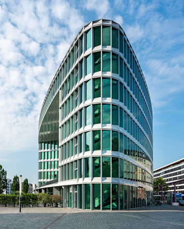 high-rise architecture in the hessian main metropolis frankfurt, germanyのeditorial素材