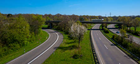 Infrastructure Autobahn in Hessenの写真素材