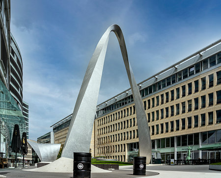 the building complex on the shaft in the Westend SÃ¼d district of Frankfurt am Mainのeditorial素材