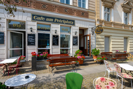 Berlin, small cafe in the center of the cityのeditorial素材