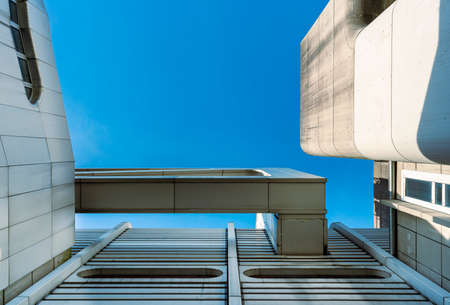 FaÃ§ade at the Congress Center ICC in Berlinの写真素材