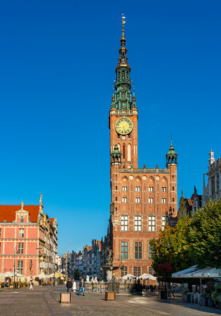 Architecture and landmarks in the Polish city of Gdanskのeditorial素材