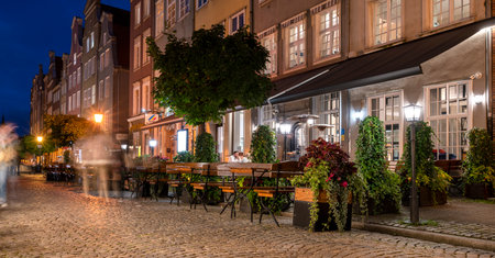 the Old Town and other landmarks in Gdansk, Polandのeditorial素材