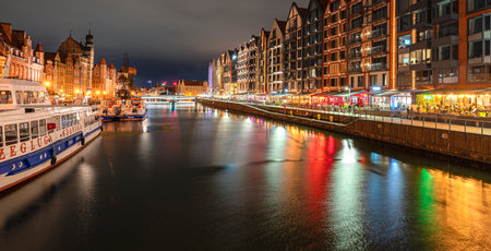 the Old Town and other landmarks in Gdansk, Poland