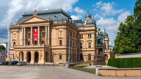 State Theater and State Museum in Schwerin, Mecklenburg Vorpommern, Germanyのeditorial素材