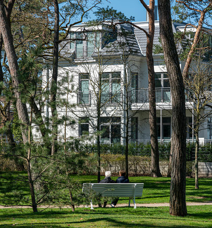 Villas and holiday homes at Timmendorfer Strand, Schleswig-Holstein, Germanyのeditorial素材