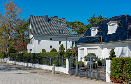 Villas and holiday homes at Timmendorfer Strand, Schleswig-Holstein, Germanyのeditorial素材