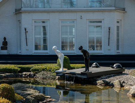 Villas and holiday homes at Timmendorfer Strand, Schleswig-Holstein, Germanyのeditorial素材