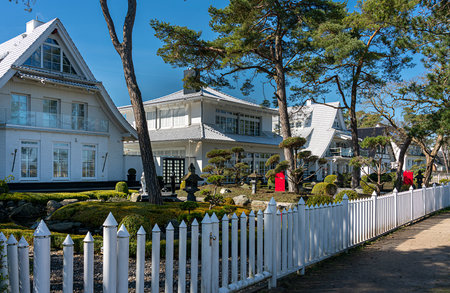 Villas and holiday homes at Timmendorfer Strand, Schleswig-Holstein, Germanyのeditorial素材