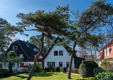 Villas and holiday homes at Timmendorfer Strand, Schleswig-Holstein, Germanyのeditorial素材