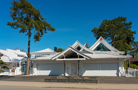 Villas and holiday homes at Timmendorfer Strand, Schleswig-Holstein, Germanyのeditorial素材