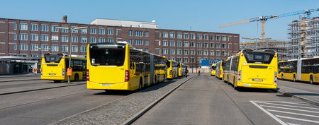Terminus for the buses of the Berlin transport company at Bahnhof Zooのeditorial素材