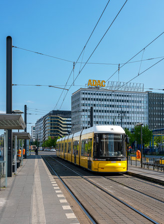 Tram and buses in Berlin trafficのeditorial素材