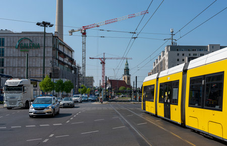 Tram and buses in Berlin trafficのeditorial素材