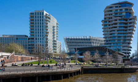 Architecture in Hamburg's Hafencity, Hamburgのeditorial素材