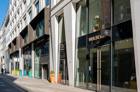 Hamburg, Neuer Wall, exclusive shops and luxury boutiquesのeditorial素材