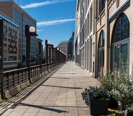 Pedestrian passage at Alsterfleet, Hamburgのeditorial素材