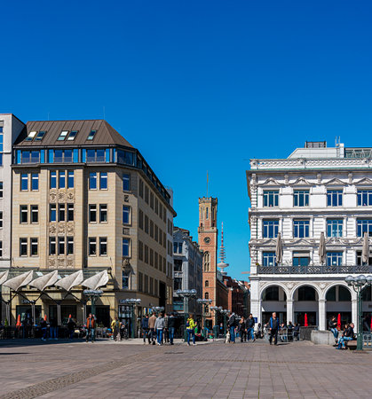 Rathausmarkt and Poststrasse, Hamburgのeditorial素材