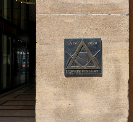 Symbol at the entrance to Bucerius Haus am Alten Wallのeditorial素材