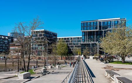 Marco Polo Terraces at Grasbrookhafen, Hamburgのeditorial素材