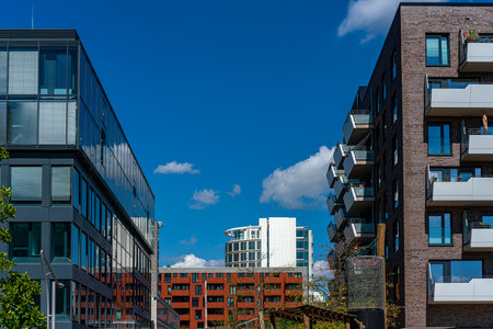 Architecture in Hamburg's Hafencity, Hamburgのeditorial素材