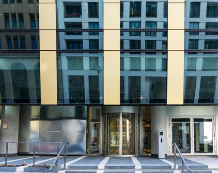 modern entrance to an office buildingのeditorial素材
