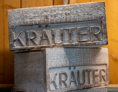Market stalls and sales booths on the premises of the Spargelhof in Klaistow, Brandenburg,のeditorial素材