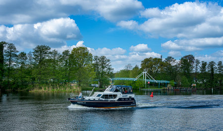 The Oberhavlessteg at the former Oberhavel power stationのeditorial素材