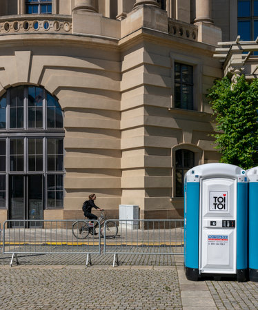 mobile TOI TOI toilet cabins, Bebel-Platz, Berlinのeditorial素材