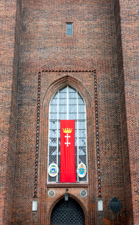 Entrance to Bazylika Mariacka Catholic Church, Gdanskのeditorial素材
