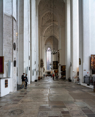 Interior design in Bazylika Mariacka Catholic Church, Gdanskのeditorial素材